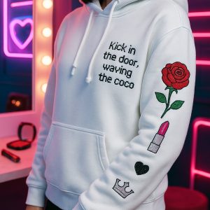 K-Pop Stage Ready Hoodie – Black & White Contrast for Ultimate Blackpink Concert Vibes