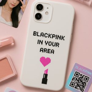 Chic K-Pop Minimalist Phone Case - Soft Blackpink Style for Your Casual Airport Outfit