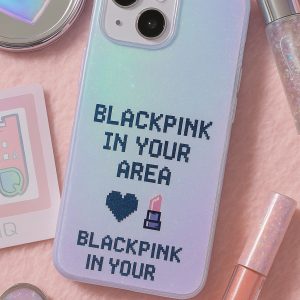 Minimalist Blackpink K-Pop Phone Case: Y2K Inspired White Stage Outfit Design