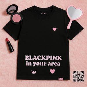 Preppy K-Pop Vibes: Blackpink-Inspired Youthful Tee for the Ultimate Concert Look
