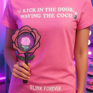K-Pop Vibes: Ripped Denim Blackpink Tee for Y2K Fans - Casual Stage Look