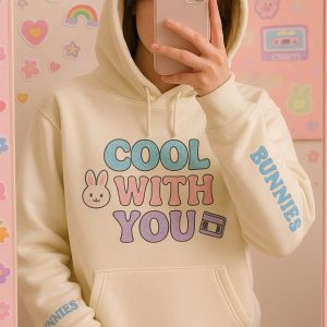 NewJeans K-Pop Casual Hoodie: Your Ultimate Black & White Travel Outfit for Daily Vibes
