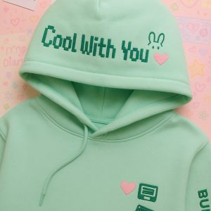 Blush Pink K-Pop Hoodie: Embrace NewJeans Airport Style for the Youthful Fashionista