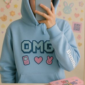 Neon Dreams: NewJeans K-Pop Hoodie for Trendy Stage Fashion