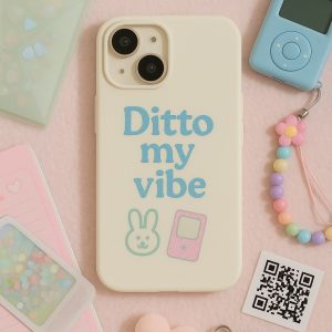 Kpop Minimalist Black Phone Case - Elevate Your Casual Days in NewJeans Style