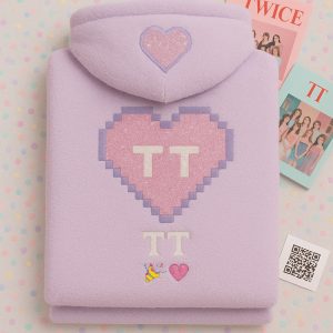 Chill in Style: TWICE Kpop Hoodie for Youthful Fans – Black & White Concert Outfit Essential