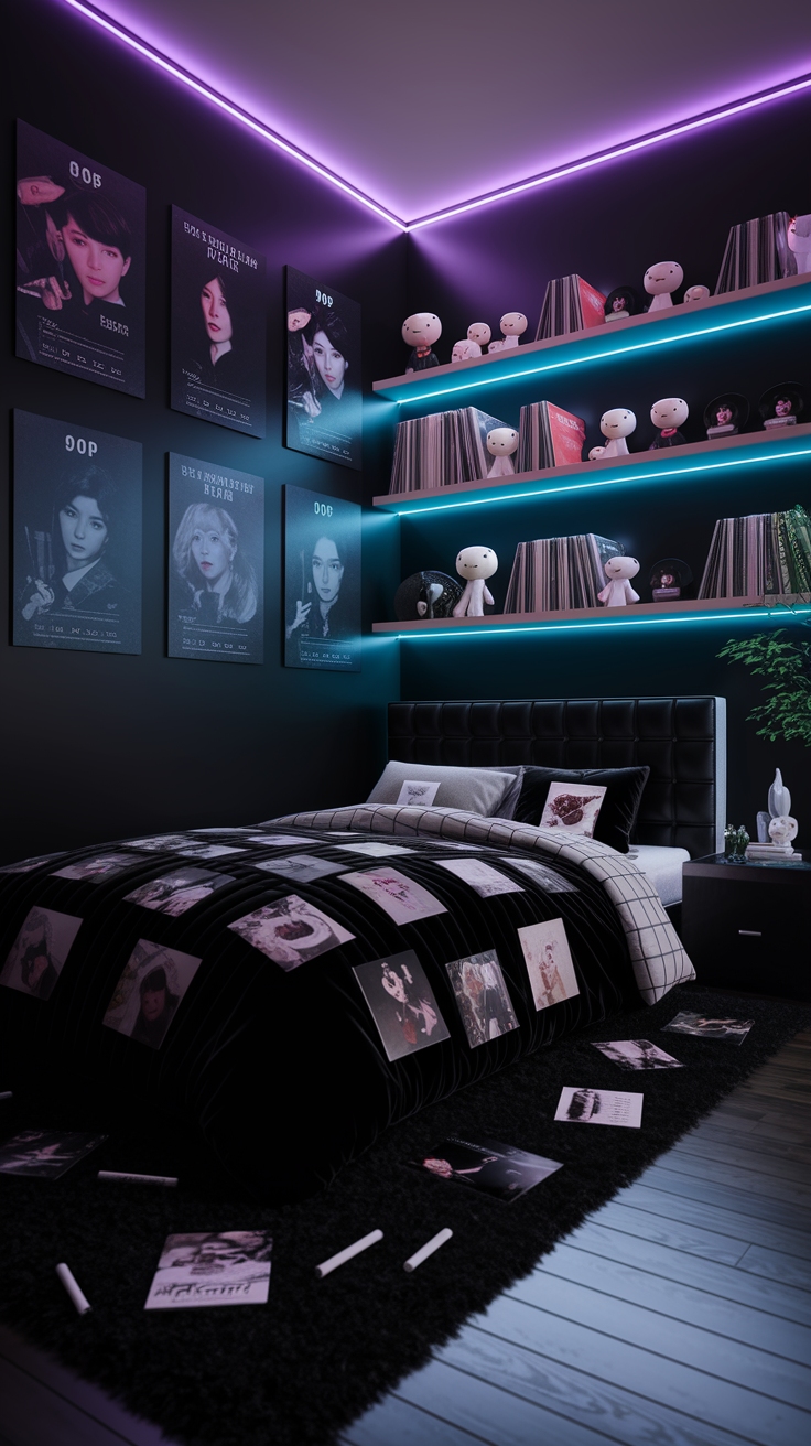 black aesthetic kpop wallpaper