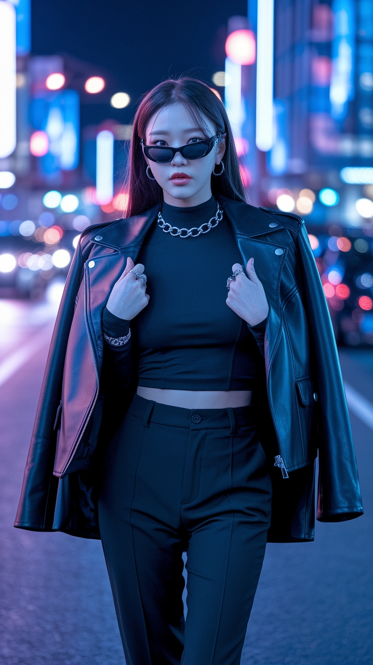 black outfits kpop