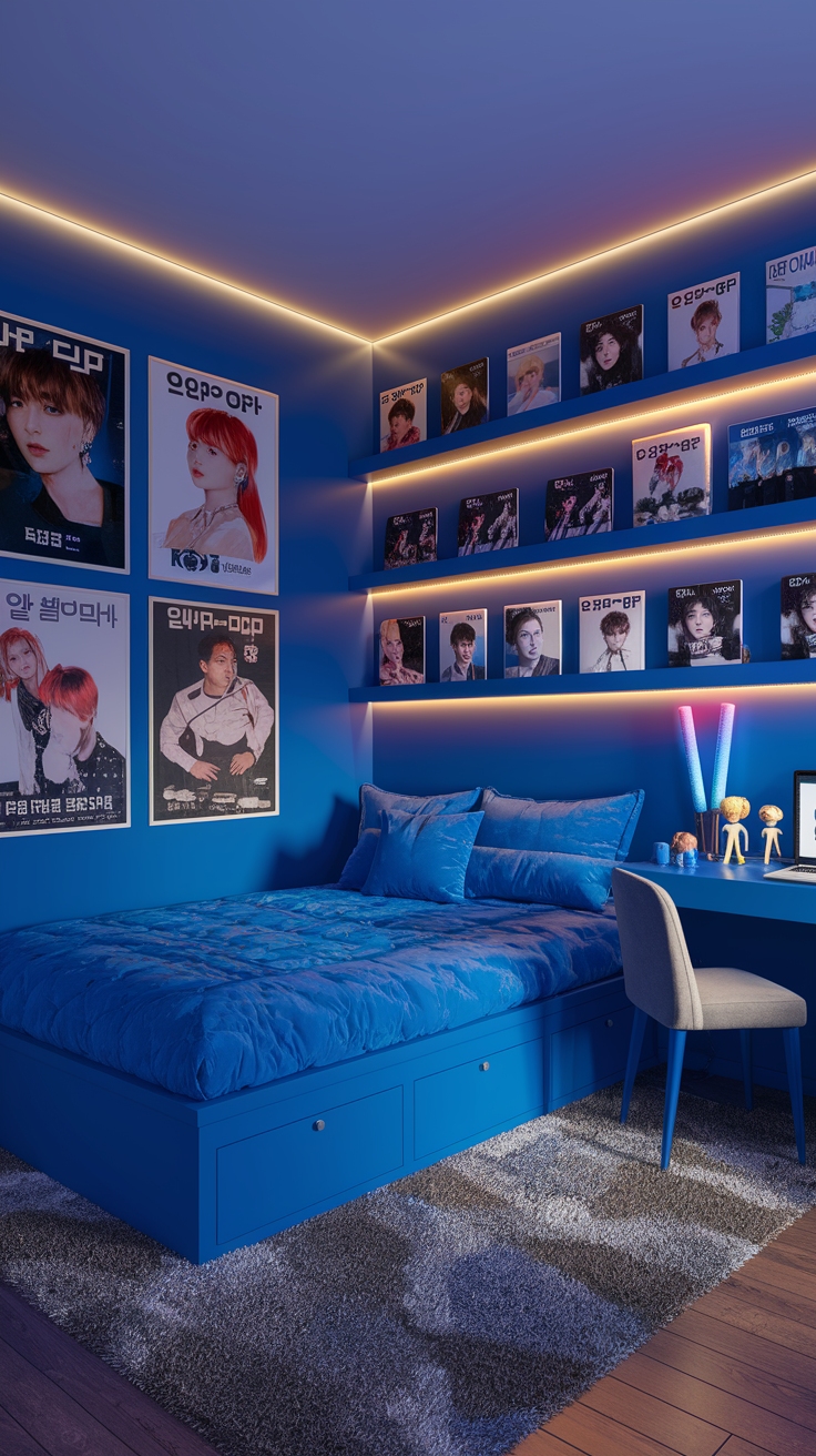 Design Your Dream Blue K Pop Room