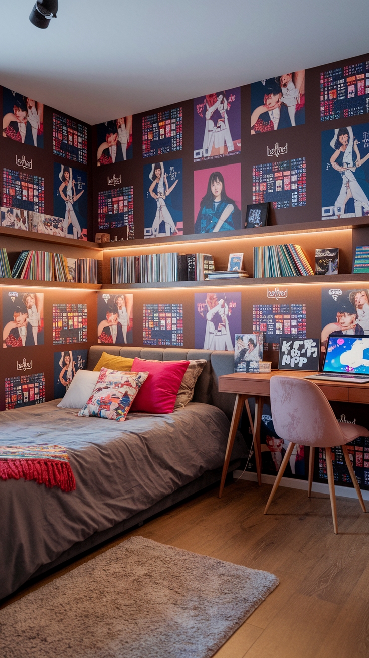 Add Charm with Brown K Pop Wallpaper