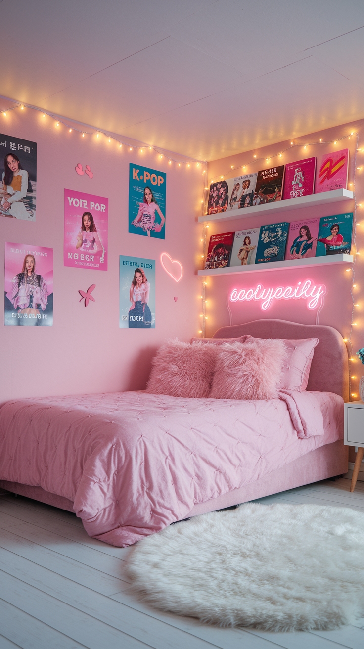 Brighten Your Space with Cute Pink K Pop Wallpaper