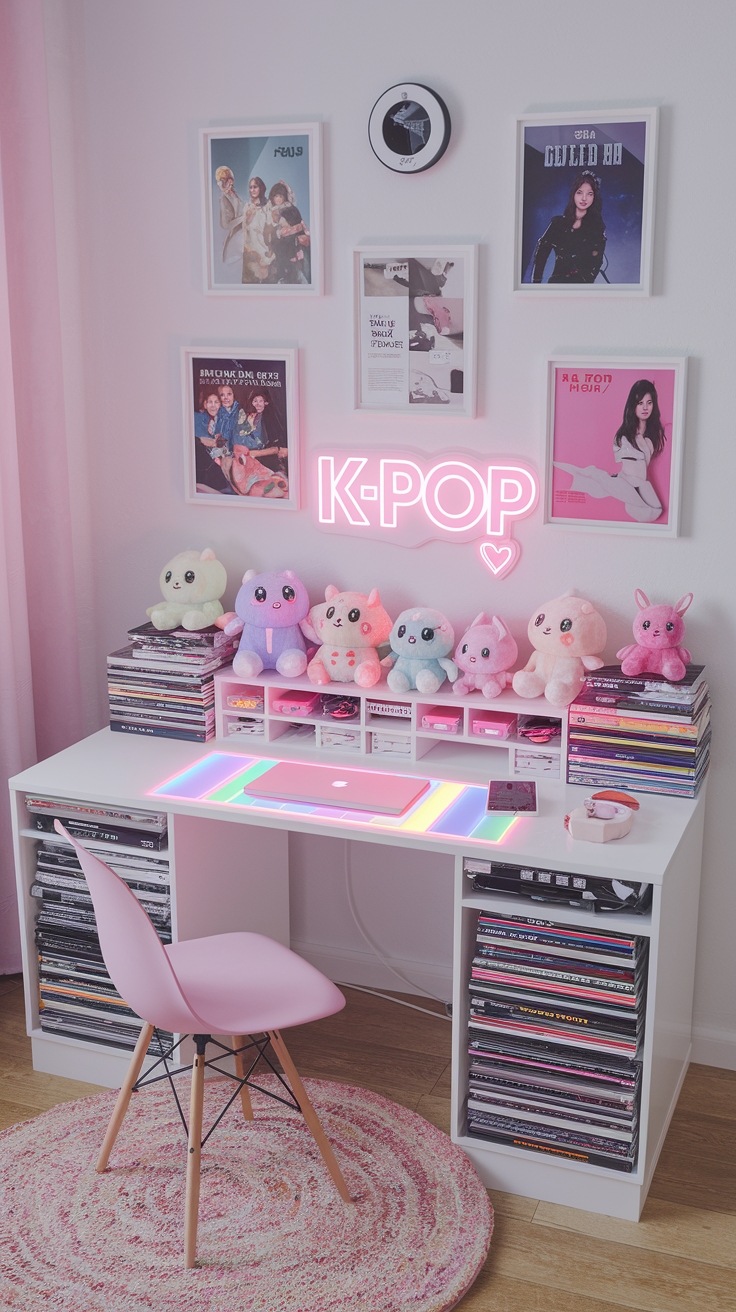 desk decor aesthetic kpop