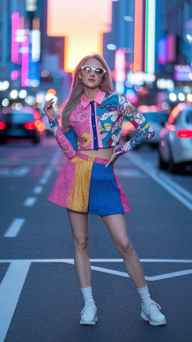 half skirt half shorts kpop