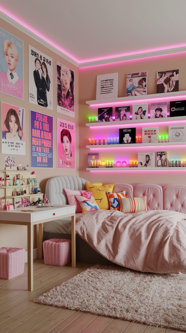 Chic K Pop Bedroom Aesthetic for Fans