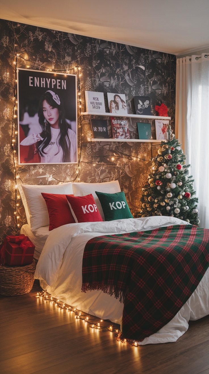 Festive K Pop Christmas Wallpaper for the Holidays