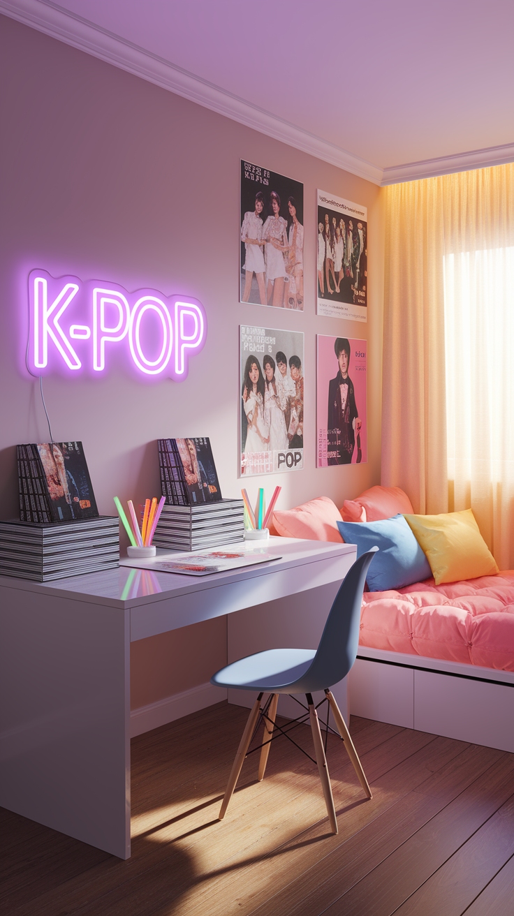 Functional K Pop Room Aesthetic Desk Ideas