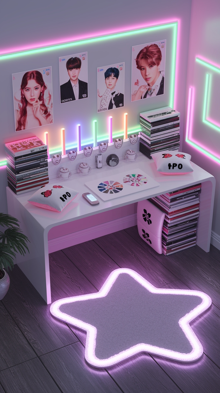 kpop aesthetic desk