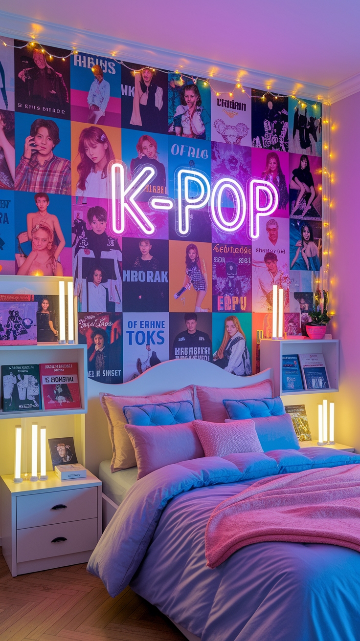 kpop bedroom wall