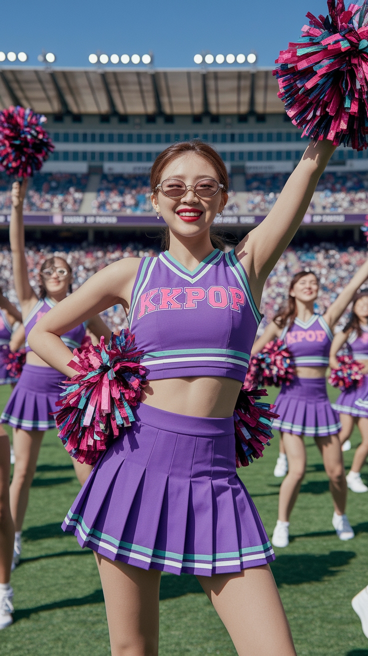 kpop cheerleader outfit