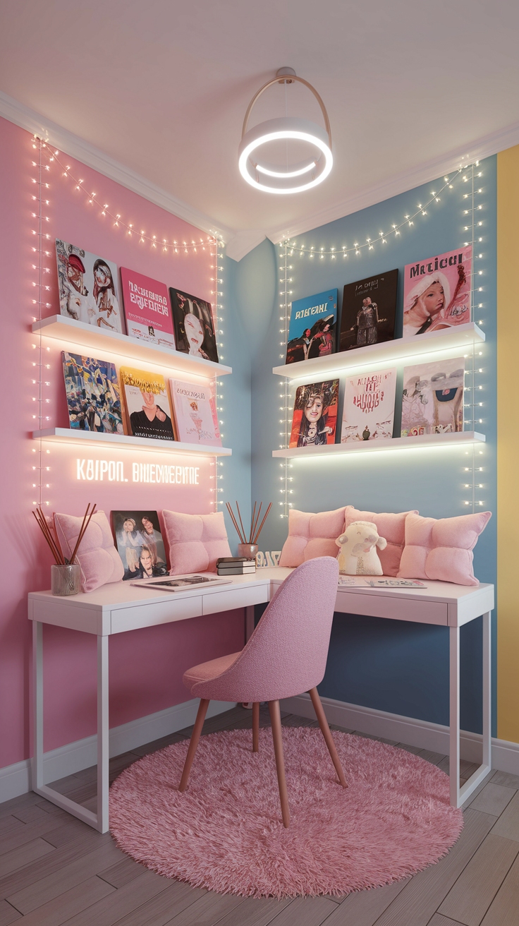 kpop desk aesthetic