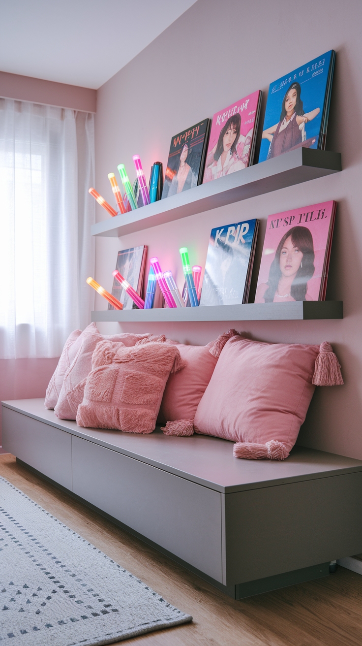 kpop floating shelf