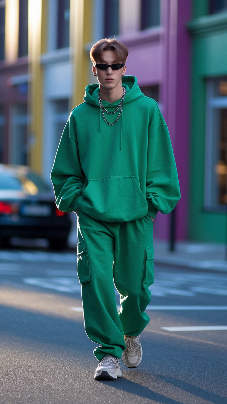 kpop green outfit