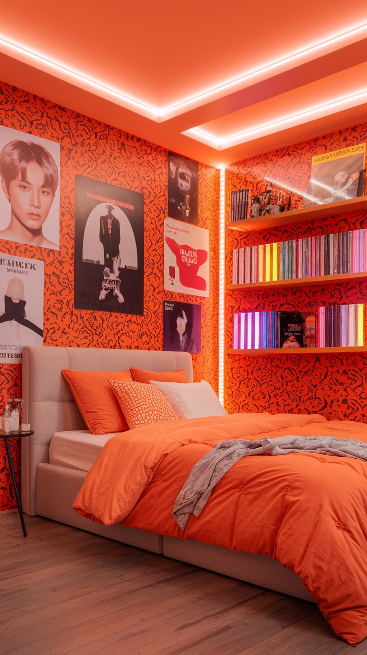 kpop orange aesthetic wallpaper
