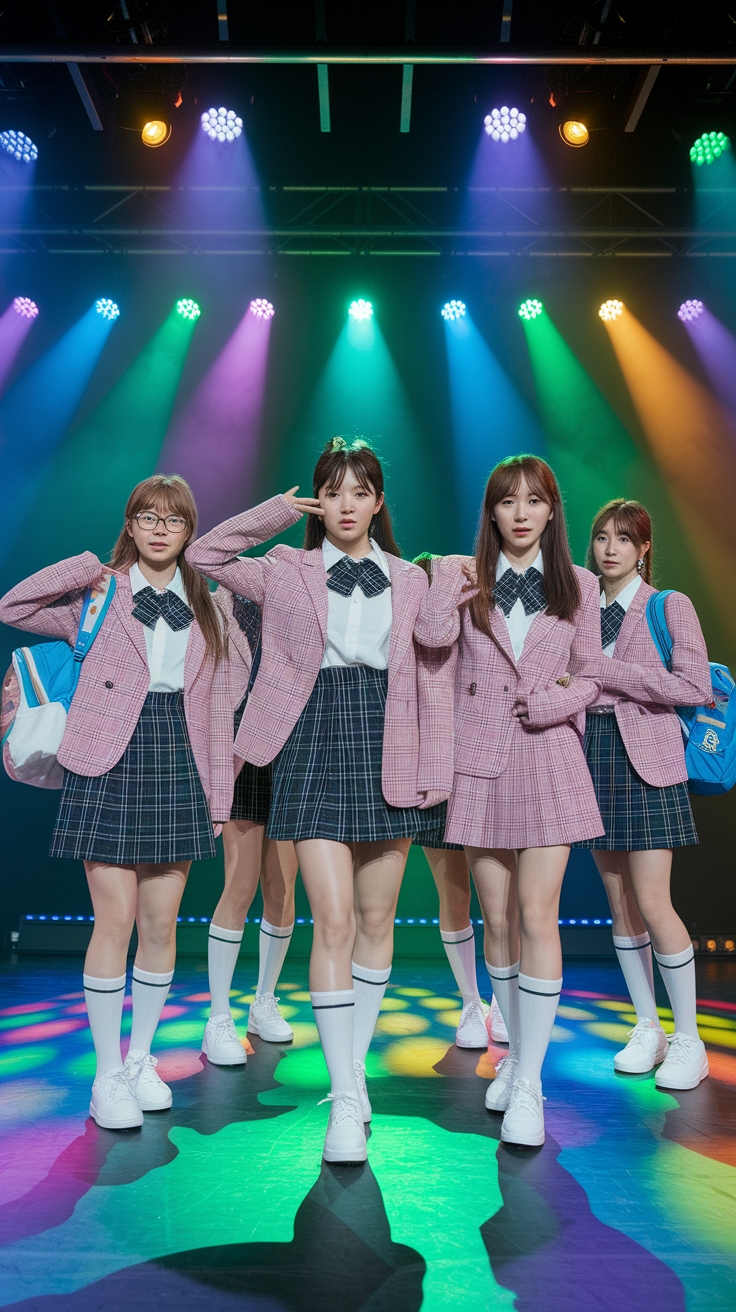 kpop school outfits stage