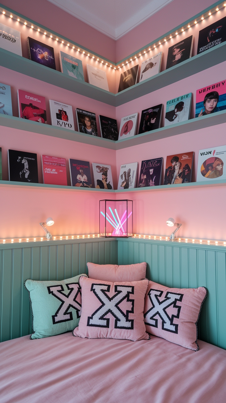 kpop shelves aesthetic
