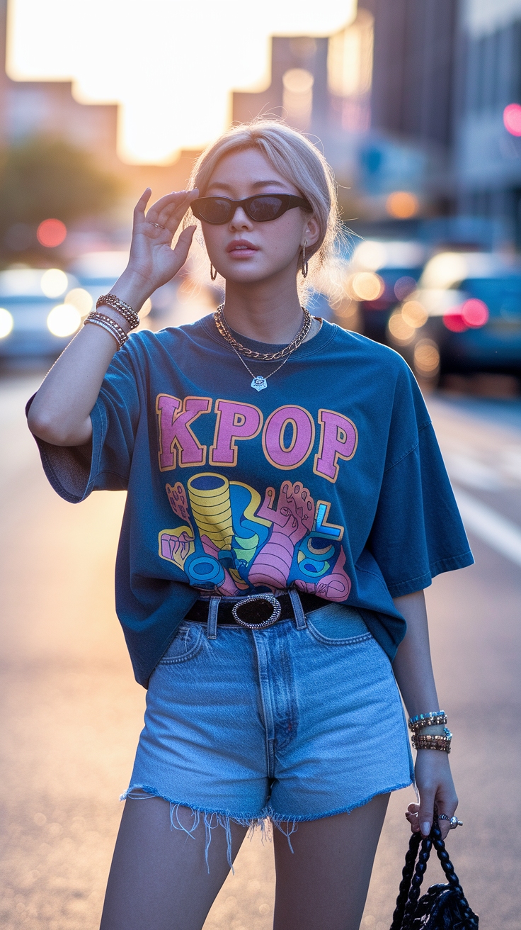 kpop shirt outfit