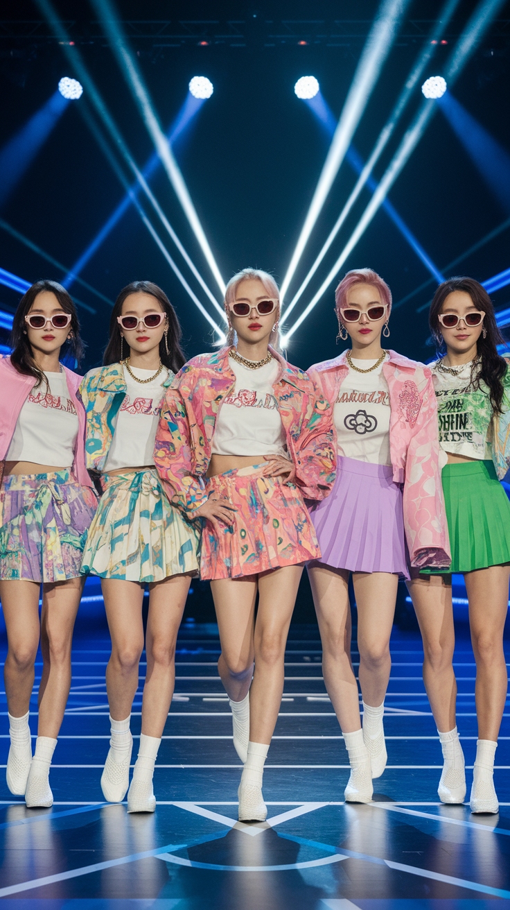 Cute Kpop Stage Outfits Ideas for 5 Member Groups