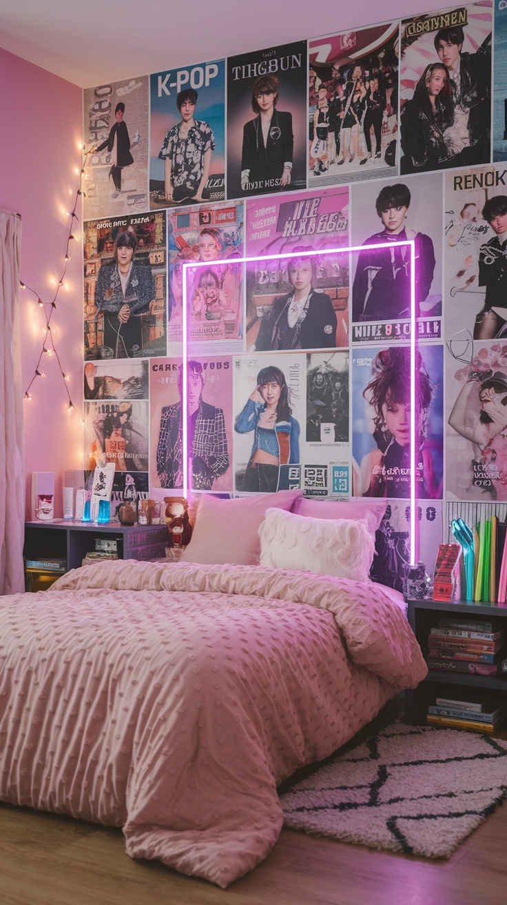 kpop wall ideas bedroom