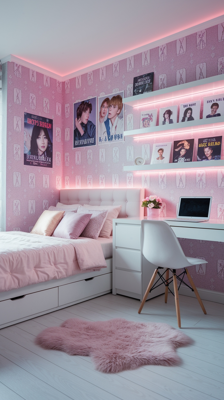 Soft Light Pink K Pop Wallpaper for a Pastel Vibe