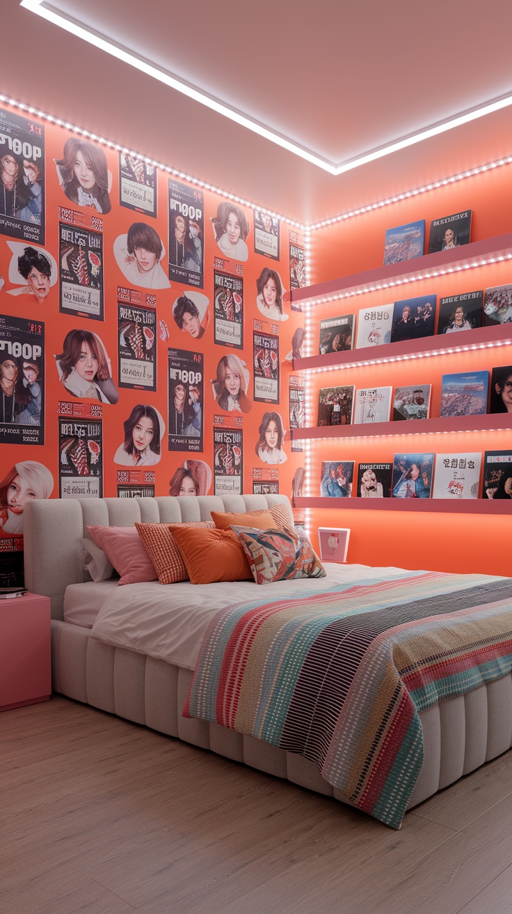 Brighten Up Your Room with Orange K Pop Wallpaper