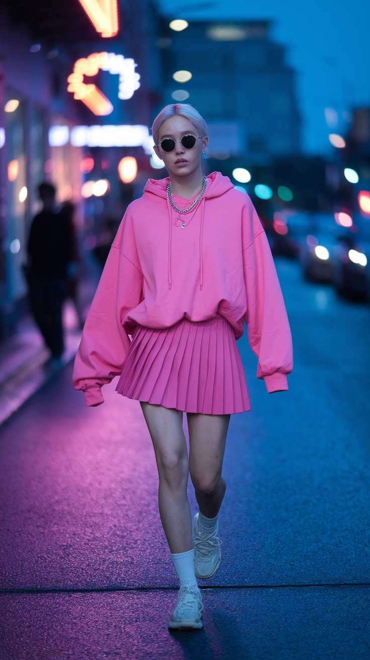 pink kpop outfit ideas