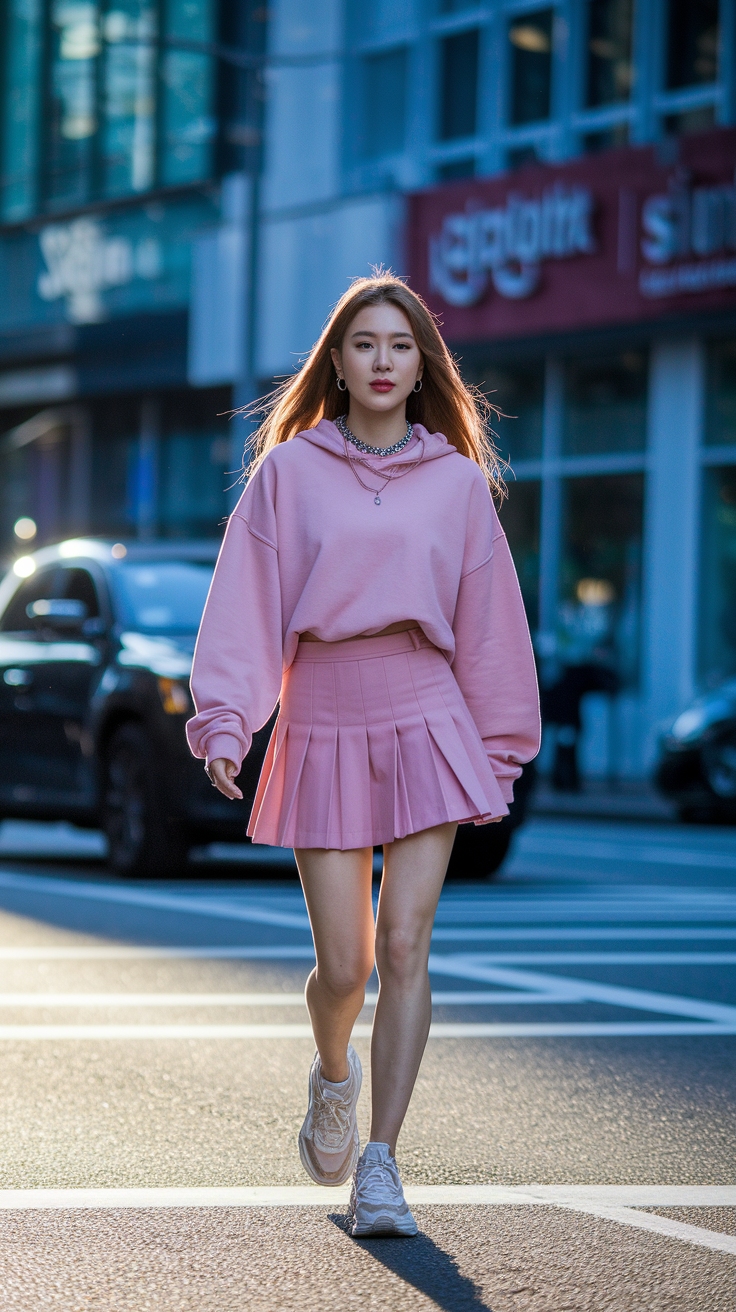 pink outfits kpop