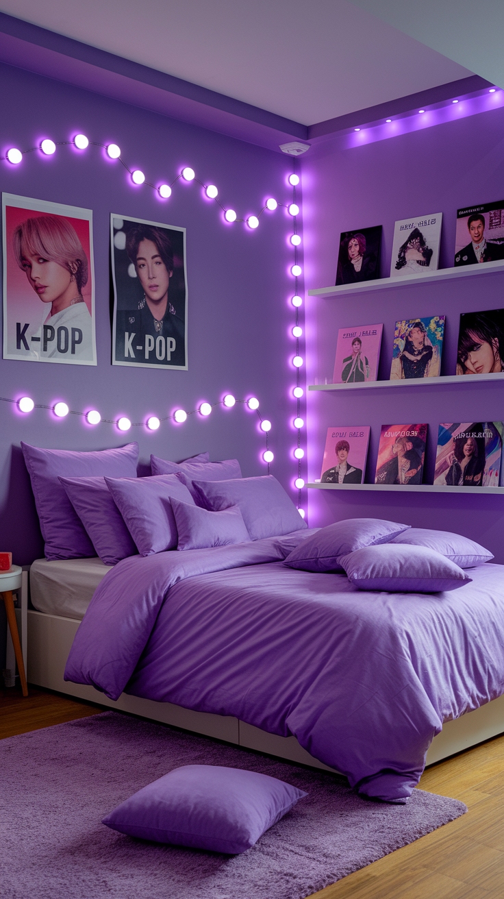 purple aesthetic kpop wallpaper