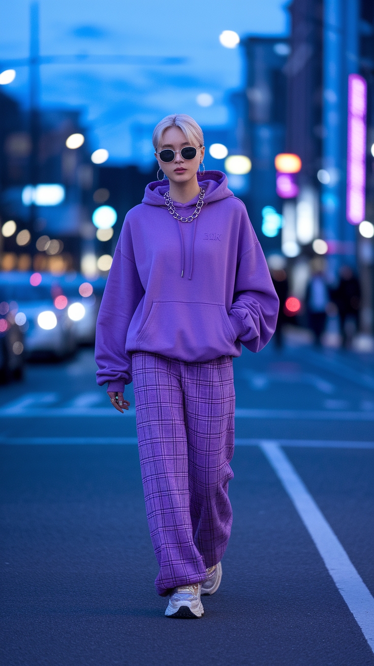 purple kpop outfits