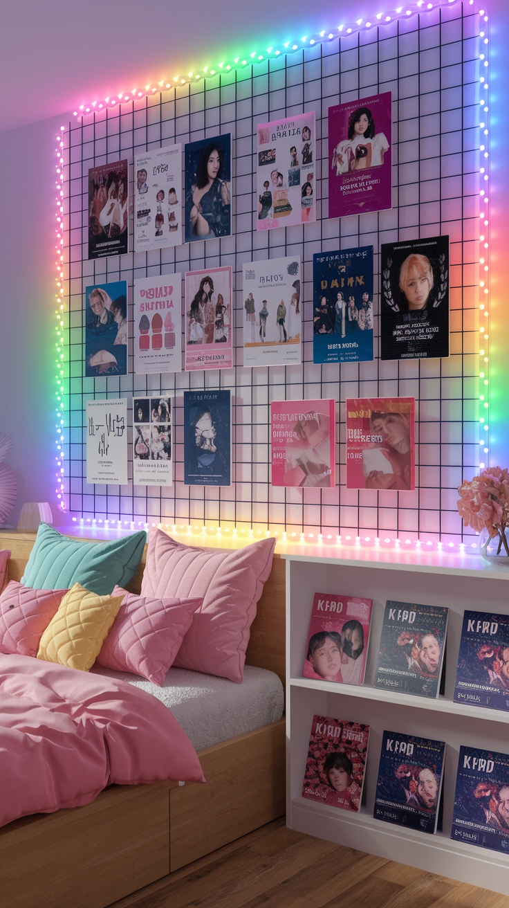 Stylish Wall Grid K Pop Designs for Your Room